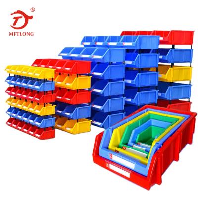 China Plastic Warehouse Spare Parts Stackable Storage Boxes Bin Plastic Bins For Samll Parts for sale