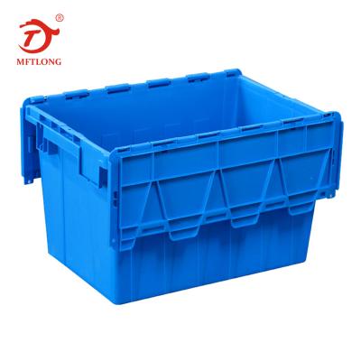 China Hot Selling Industrial Hung Mesh MFTLONG Amaon Lid Crate Storage Distribution Container Hung Plastic Packaging for sale