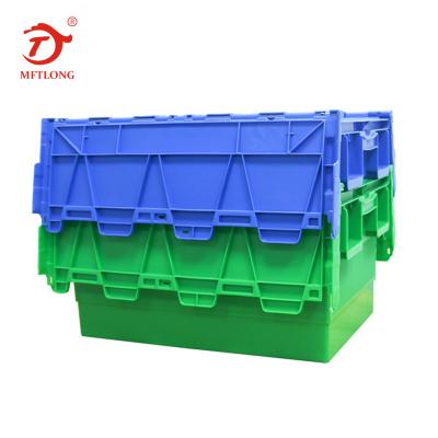 China Mesh MFTLONG HDPE Good Quality Stacking Plastic Crate Storage Turnover Box for sale