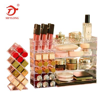 China MFTLONG Clear Acrylic Lipstick Box Lip Gloss Lipstick Storage Box Modern Desktop Eyeshadow Cosmetics Bedroom for sale