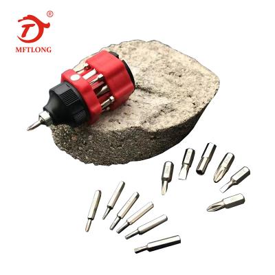 China MFTLONG Steel 13 in 1 Mini Combination Screwdriver Outdoor Set Multifunctional Portable Car Gift Factory Wholesale for sale