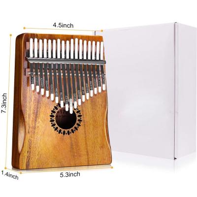 China Playing Music Logo Wholesale Hot Selling Custom OEM Style 17 Key Wooden Finger Piano Musical Instrument Kalimba For Kids for sale