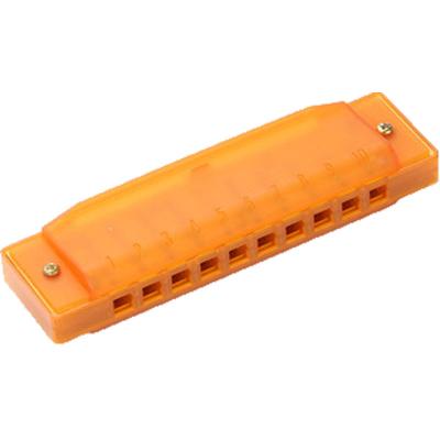 China Musical Toy High Quality Different Color Private Label Early Education 10 Hole Harmonica Plastic For Boys And Girls for sale