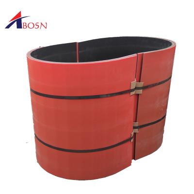 China High PE Chemical Weathering Resistance B-color UHMWPE Mud Screw Conveyor Plastic Wear Liner for sale