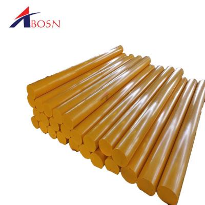 China PE Customized HDPE Plastic Rod / Yellow Extruded HDPE Plastic Rod / Polyethylene Rod for sale