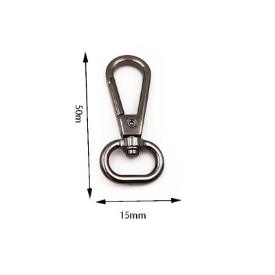 China Custom Snap Hook Harness Accessories Women's Bag Buckle Metal Spring Zinc Alloy Buckle Bag Carabiner Key Chain Hook for sale