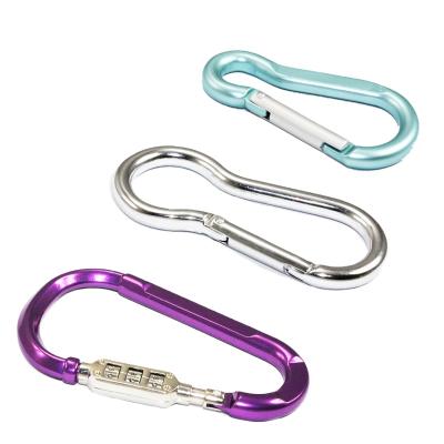 China Wholesale Custom Metal Carabiner Simple and Fashion China Logo Small Lock Climbing Safety Hook Snap Keychain for sale