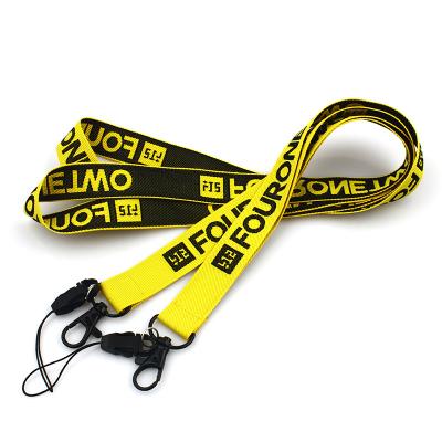 China Wholesale Custom Printed Neck Key Chain Lanyard Mobile Phone Lanyard Polyester ID Card Phones Free Sample for sale