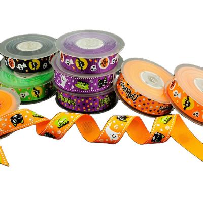 China 2021 Viable Hot Selling DIY Hello Ween Gift Craft Ribbon Merry Christmas Decorative Ribbon for sale