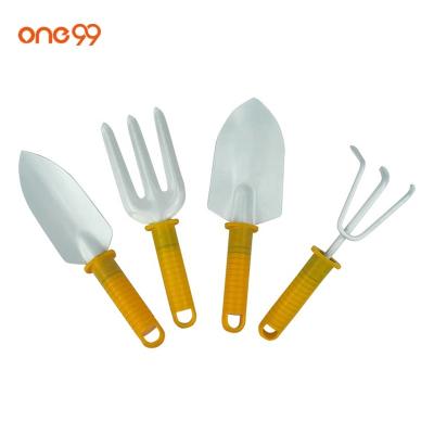 China one99 4pcs GARDEN TOOL KIT Yellow Plastic Garden Planting DIY Tool Gift Set for sale