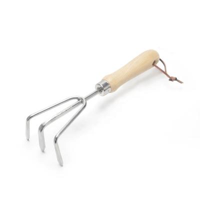 China One99 Gift Tool Hot Ergonomic Ash Garden Hand Cultivator Wooden Gardening Tool for sale