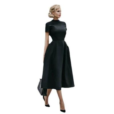 China Breathable Black Vintage Party Dresses New Arrivals Cocktail Evening Dress Muslim Women Clothing for sale