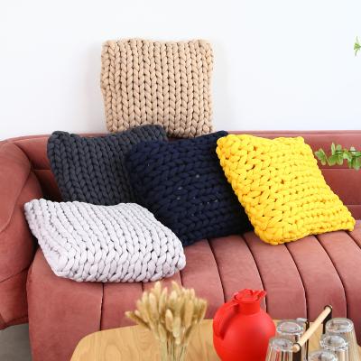 China New Creative Classic/Postmodern Wool Knitted Pillow 45*45cm With Fill Woven Fabric 480g String Pillow Cushion Sofa Home Decor Living Room Pillow for sale