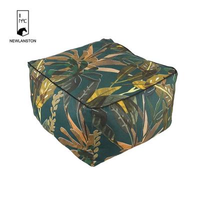 China Adjustable soft pouf 50*50*35 jungle pouf household pouf living room low (height) print stool for sale