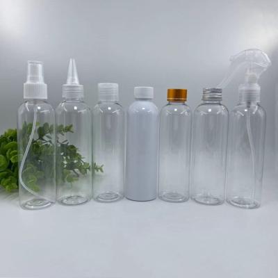 China Hot Sale 250ml Cosmetic Empty Round Shoulder Lotion Refillable Plastic Bottle for sale