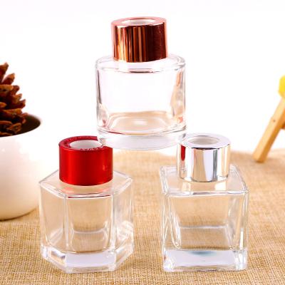 China High Quality 200ml Clear Personal Care Glass Empty Decorative Tubular Diffuser Bottle With Cap For Perfume for sale