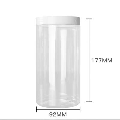 China New Design Wholesale High Quality 1000ml Kitchen Pet Personal Care Plastic Food Storage Jar for sale