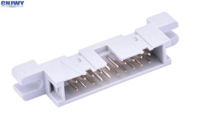 China 2.54 Pitch IDC Box Header Connector Rechteckiger Grau Isolator PBT zu verkaufen