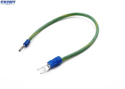 China Conector de cobre Cordão de fiação personalizado Cor verde / amarelo Com terminal de espada à venda