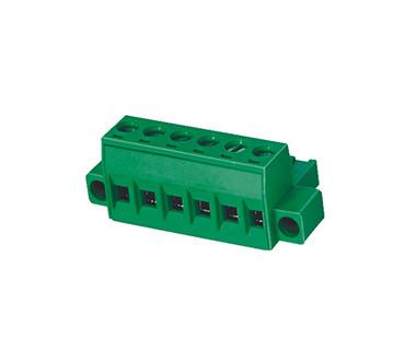 China 1*15P Screw Terminal Block Connector Pluggable Type 30-12AWG H18.2mm R/A With Screw for sale