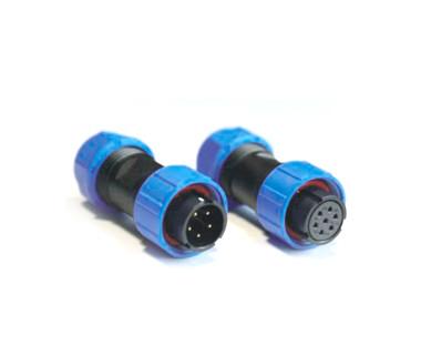 China Diameter 25mm Vliegtuigplug Connector 7 Pin Zwart En Blauw 5A Kabel Verbinding Te koop