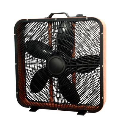 China PP 20 Inch Air Cooling Electric Fan Square Box Fan With 5 Blades for sale