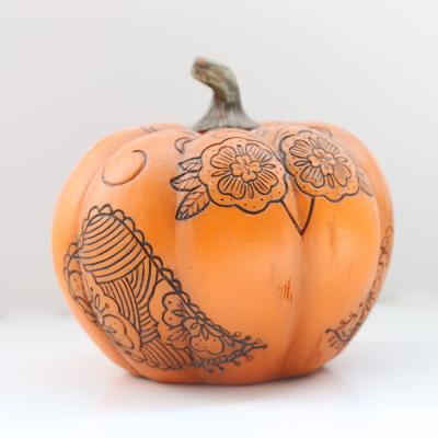 China Europe factory decoration best gift polyresin resin craft home pumpkins for Halloween for sale