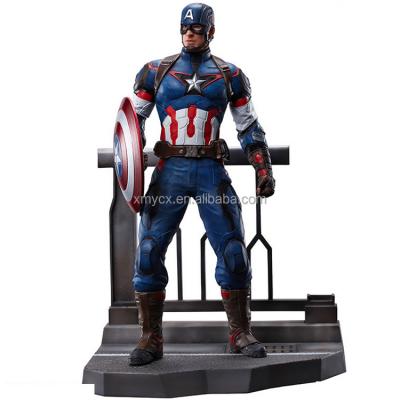 China Europe Movie Character Captain America Decorative Polyresin Figure for sale