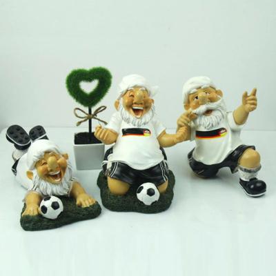 China Europe World Cup Souvenir Soccer Gnome Figurine For Sale for sale