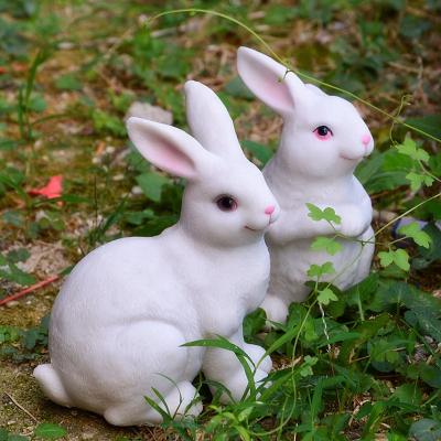 China China Rabbit Decoration Resin Crafts Miniascape Sculpture Miniature Landscape Potted Decorative Animals for sale