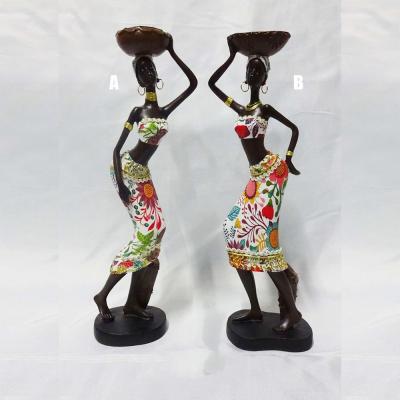 China Europe Resin Table Decoration Decorative Resin African Figure for sale