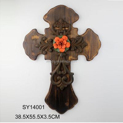 China Wholesale Europe Small Wall Decor Wooden Cross For Decoration for sale