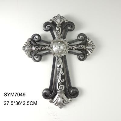 China Europe Hotsale Antique Black Crucifix Jesus 3d Wall Decorative Crosses for sale