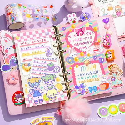 China Creatief Hand Account DIY Handboek Mooie Meisje Notebook met PVC Lederaas Te koop