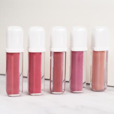 China Moisturizing pigment 54colors shinny high custom private label nude lip gloss vegan lip gloss for sale