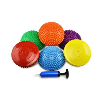 China Soft PVC Hedgehog Balance Pods Massage Ball With Hand Pump Multiple Colors for sale