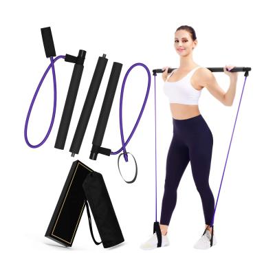 China Fitness equipment manufacturer-supplier 2021new pilates bar kit with resistance band exercise stick for sale