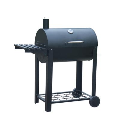 China Outdoor Height Adjustable BBQ Latest Height Adjustable Design Grill Large Charcoal BBQ Barrel Smoker Grills for sale