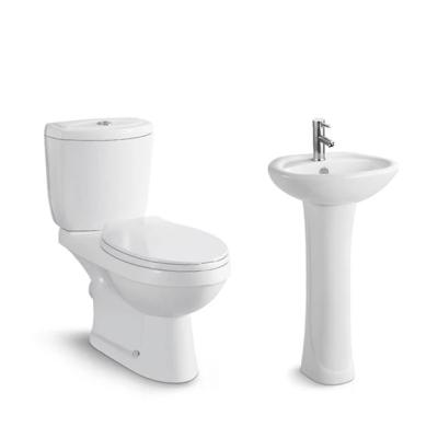 China B1102 Popular Double-flush Two Piece Toilet For Algeria, WC Ceramic Toilet, Bathroom Toilet for sale