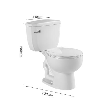 China B1104 Factory Direct Double-Flow Bathroom Siphonic Double Flush Extended Two Piece Floor To Floor Ceramic Toilet for sale