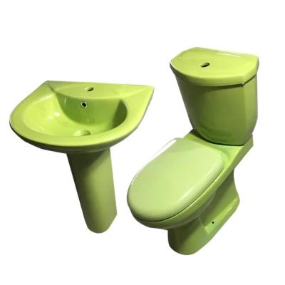 China Double-flux B1102 Ceramic WC Washroom Tray Two Piece Toilet P With Bidet for sale