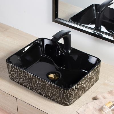 China 8025 YEXIZ New Style Modern Black Marble Wash Basin Advanced Design Sense Art Bathroom Sink Fitted WC Toilet for sale