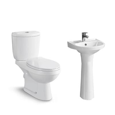 China B1102&D601 Chaozhou Modern Cheap Ceramic Two Piece Toilet Set Basin for sale