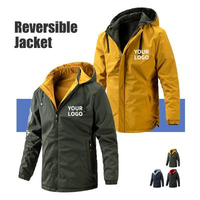 China Reversible Custom Design Warm Men Fashion Anoraks Winter Thicken Coat Men's Reversible Jacket for sale