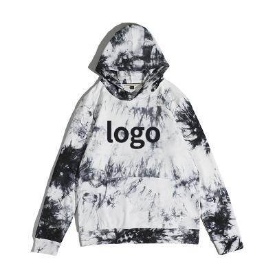 China Custom Logo Cotton Men Tie Dye Long Sleeve Unisex Custom Hoodie Printed Anti-pilling Wholesale Winter Unique Soft Bleach for sale