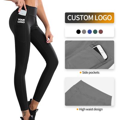 China Breathable Tummy Control Slimming Workout Trainer Pockets Yoga Gaiters Women Booty Waist Fitness High Stretchy Gym Tights for sale