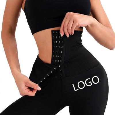 China Leggings Logo Fitness Sports Breathable 2021 High Waist Black Corset Workout Trainer Scrunch Butt Seamless Gym Women Custom Tiktok for sale