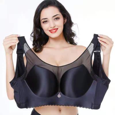 China Antibacterial Big Boobs Size Full Cup Breathable Cotton Girls Bra Sexy Seamless Women Ladies Plus Size Bra for sale