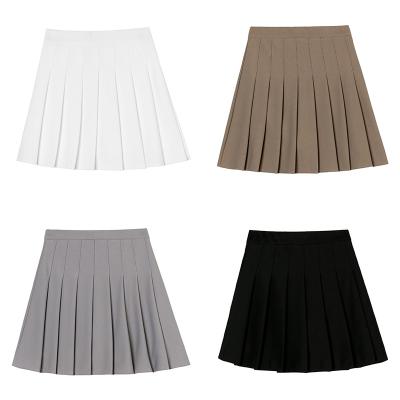 China Mini Pleated Skirts Women Sexy Breathable Fashion High Waist Summer Club Party Use Solid Color A-Line Skirt for sale