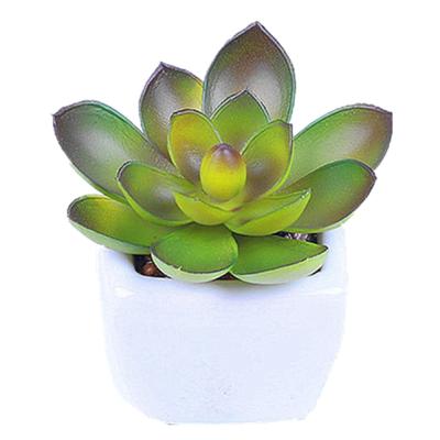 China Eco-Friendly Craft Artificial Succulents in Ceramic Pots - Mini Faux Plants for Bedroom, Kitchen and Bathroom Office Decor for sale